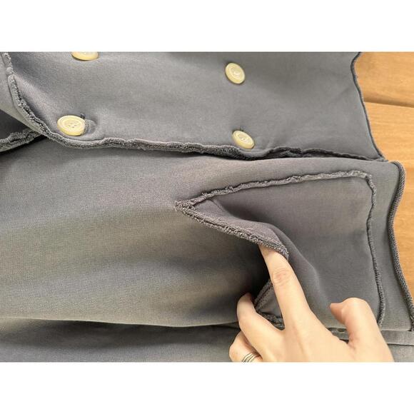 Frank & Eileen Mini Belfast Crop Knit Peacoat In Elephant Women’s size Medium - Picture 5 of 15